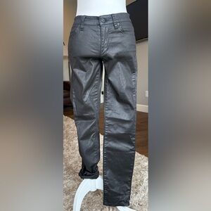 Else SIZE 26 Black Coated Skinny Pants